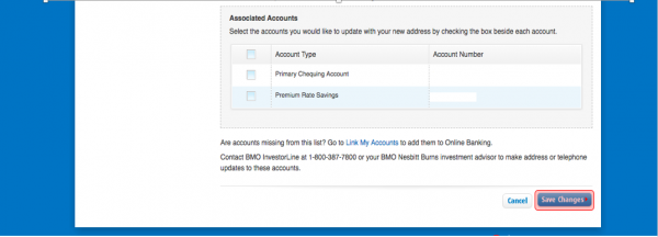 how to change billing address bmo