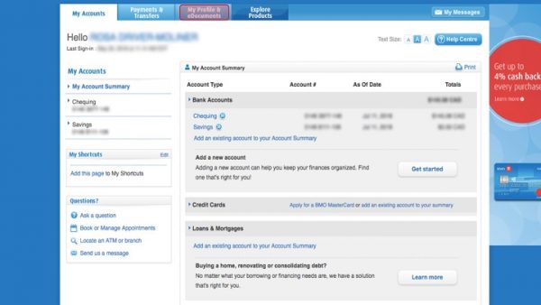 bmo change billing address