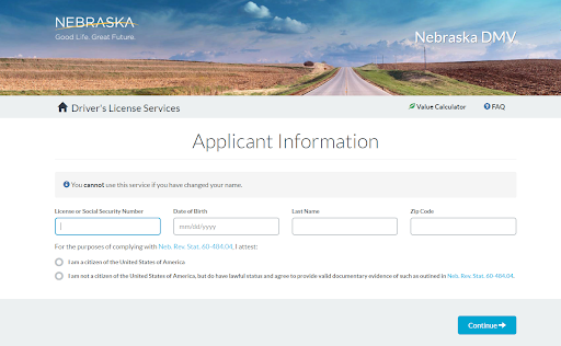 Driver Licensing Services, Nebraska DMV