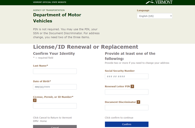 Vermont DMV change of address - Homepage