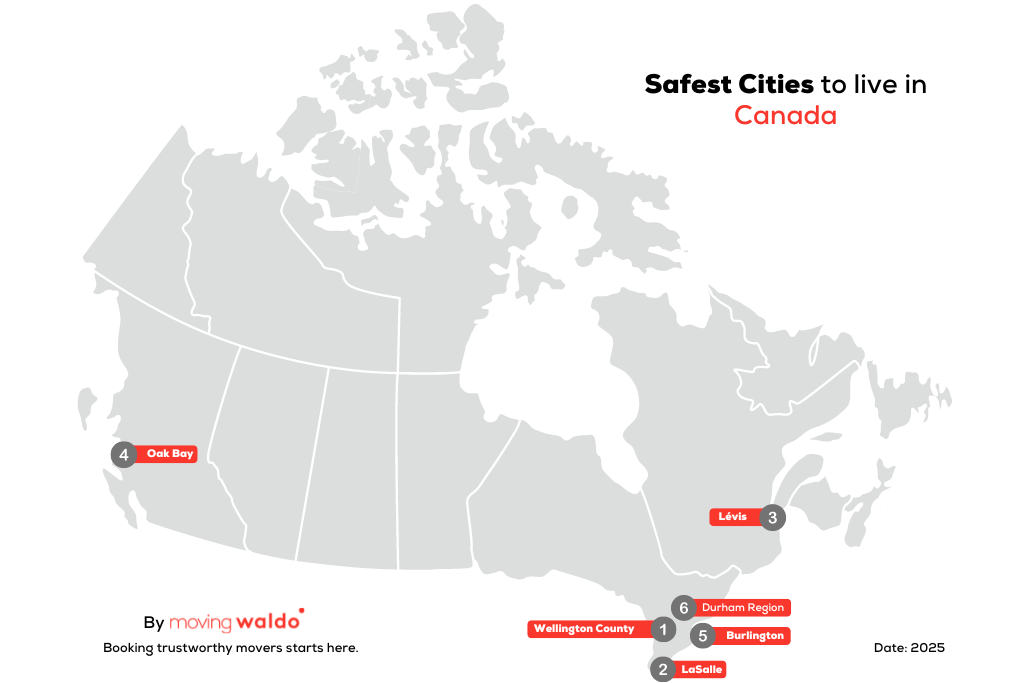 safest cities to live in canada infographic