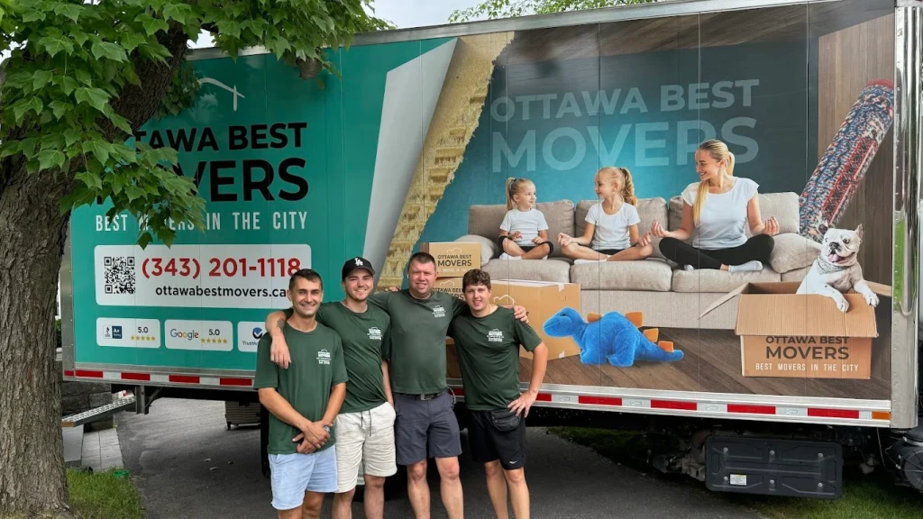 ottawa best movers team in front of their truck