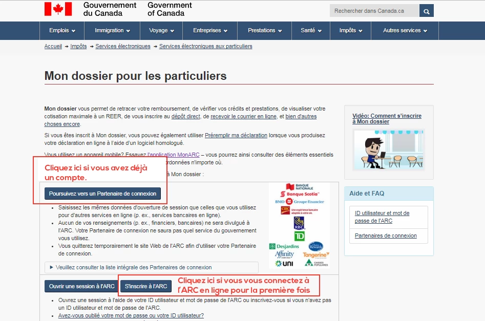 ARC changement d'adresse en ligne - MovingWaldo
