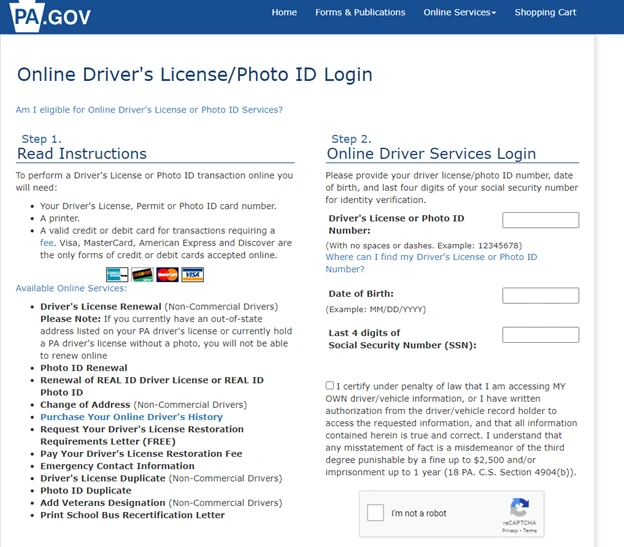 Pennsylvania DMV change of address - PA.gov